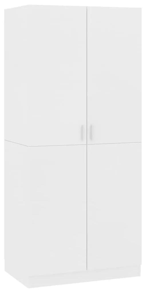 Ντουλάπα Λευκή 80 x 52 x 180 εκ. από Μοριοσανίδα - Λευκό