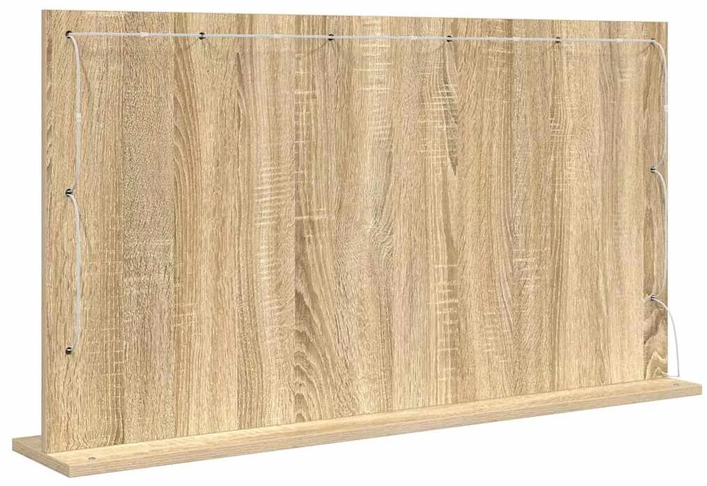 vidaXL Καθρέφτης τουαλέτας με καθρέφτη Δρύς Sonoma 100 x 55 x 18 εκ.