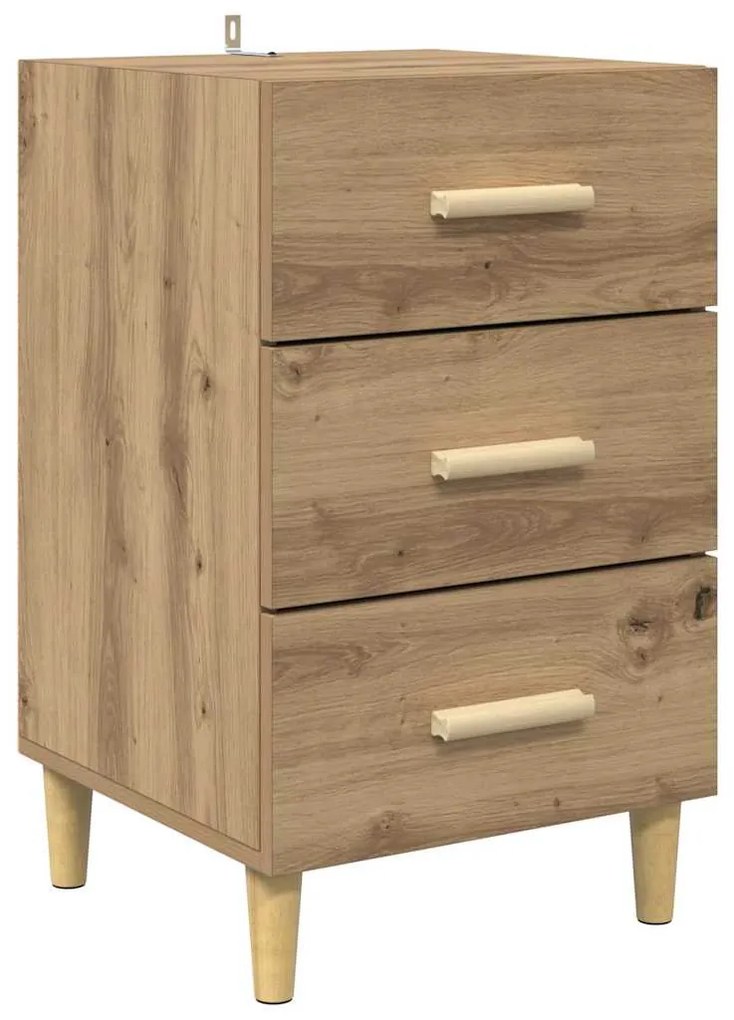 vidaXL Κομοδίνο artisan δρυς 40 x 40 x 66 εκ Επεξεργασμένο ξύλο