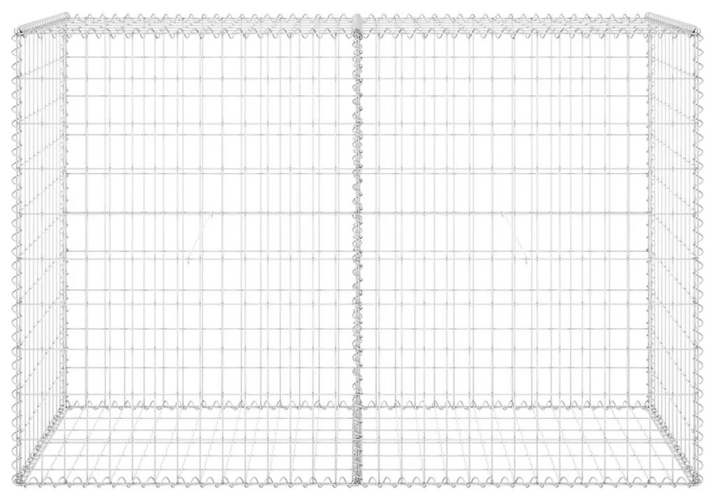 vidaXL Συρματοκιβώτιο Τοίχος 150x60x100 εκ. Γαλβαν.Χάλυβας + Καλύμματα