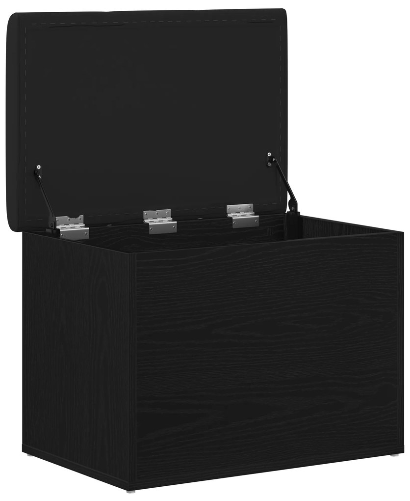 vidaXL Παγκάκι αποθήκευσης Μαύρο Δρυς 60x40x45 εκ. Επεξεργασμένο Ξύλο