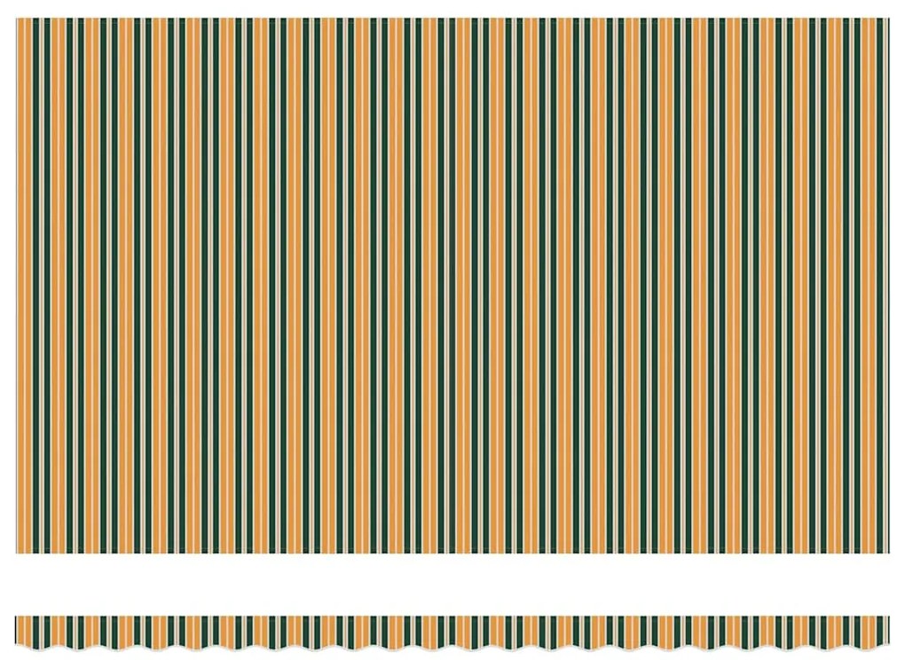 vidaXL Σκηνίτσα Αναδιπλούμενη Striped Πράσινο, Κίτρινο 500 x 300 εκ