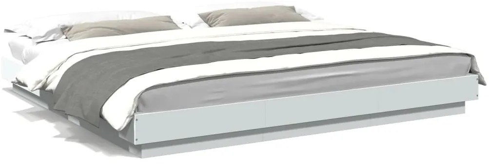 vidaXL Πλαίσιο Κρεβατιού Λευκό 180 x 200 εκ. Επεξεργ. Ξύλο