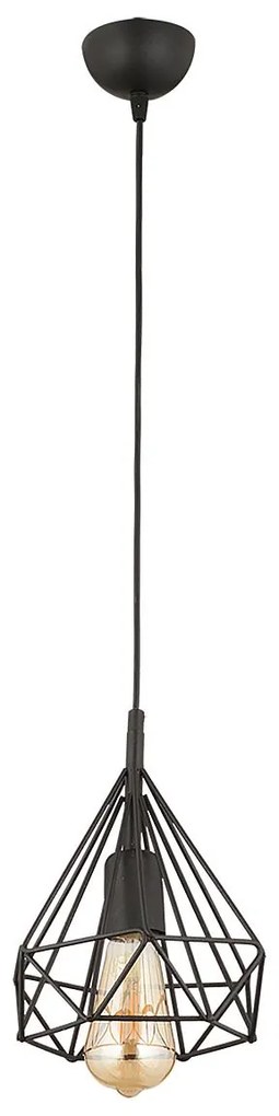 Φωτιστικό Κρεμαστό ArteLibre BIE Μαύρο Μέταλλο 14x80cm - ART-14780047