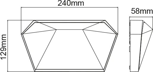 Απλίκα κήπου LED Certi Polygon