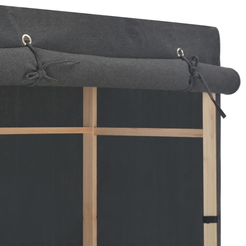 vidaXL Ντουλάπα με 3 Ράφια Γκρι 79 x 40 x 170 εκ. Υφασμάτινη