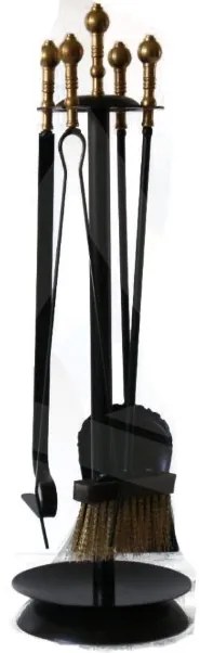 Κρεμανταλάς Σιδερένιος Μασίφ 60εκ. Μαύρος Με Χρυσή Μπίλια