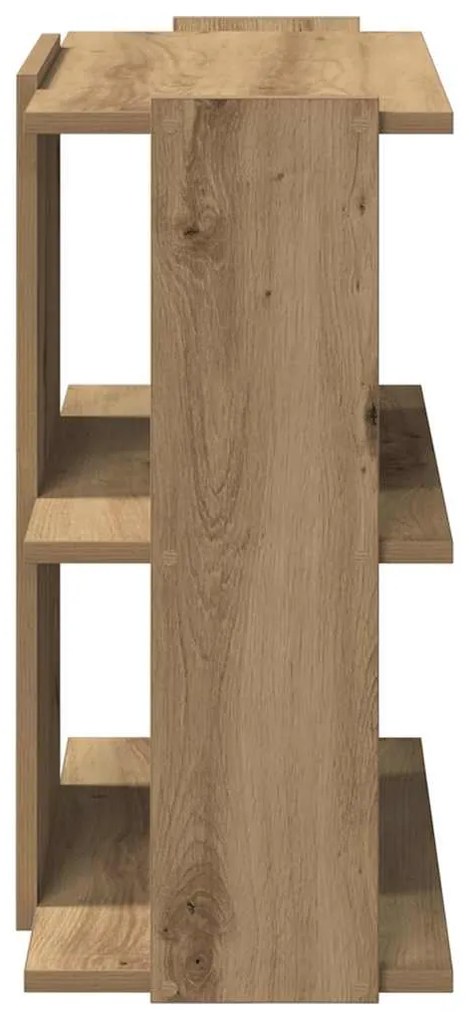 Βιβλιοθήκη 3 επιπέδων Δρυς τεχνίτης 60x30x60 cm - Καφέ