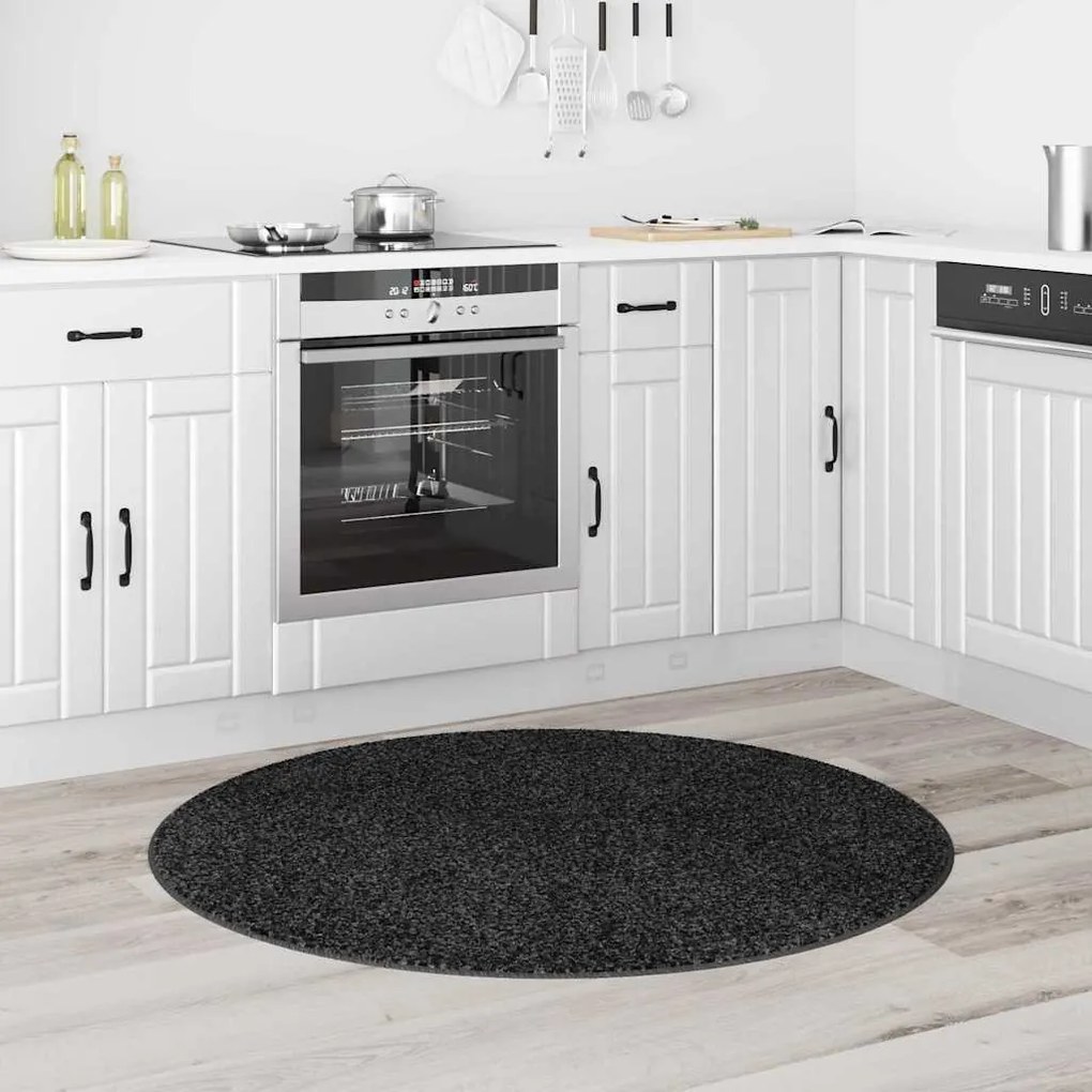 vidaXL Χαλί Σκούρο γκρι 120 x 120 cm Πολυπροπυλένιο