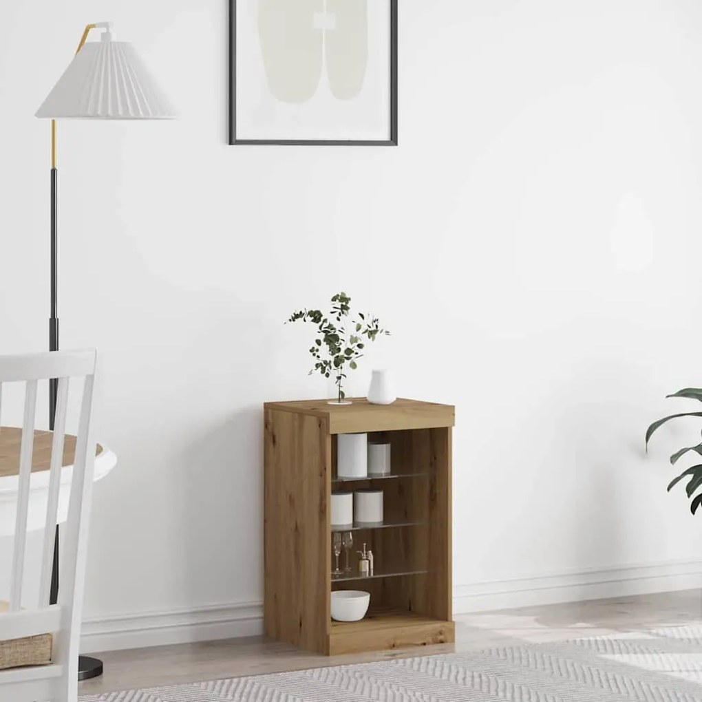 vidaXL Πλαϊνό γραφείο artisan δρυς 41 x 37 x 67 εκ Επεξεργασμένο ξύλο