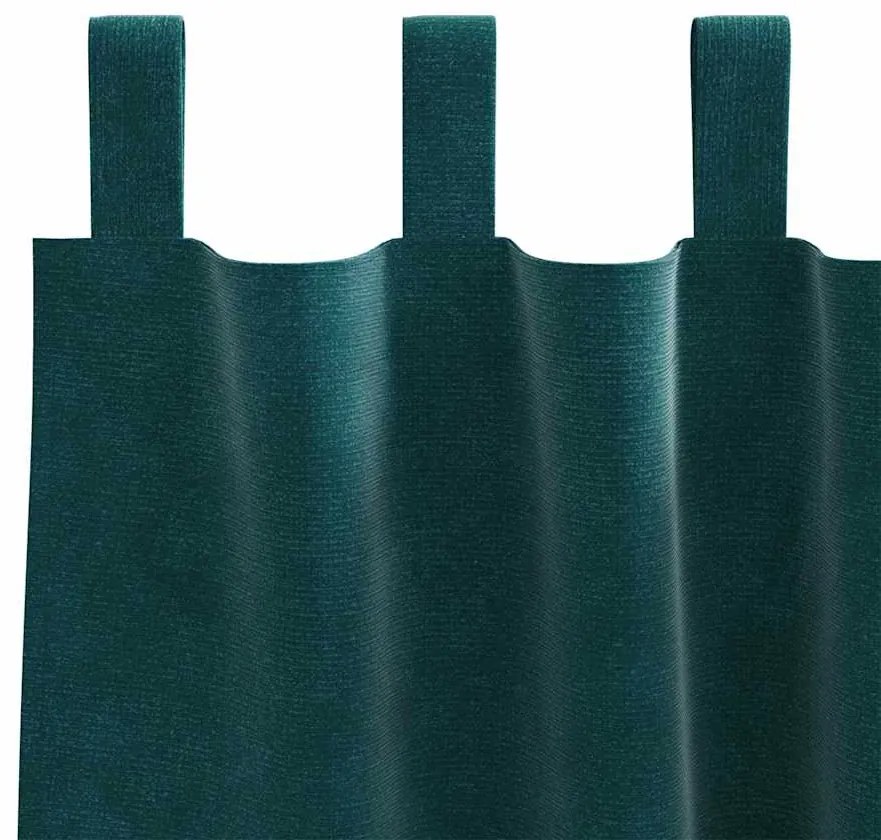 vidaXL Κουρτίνες 2 pcs Σκούρο πράσινο 140 x 225 cm Βελούδο