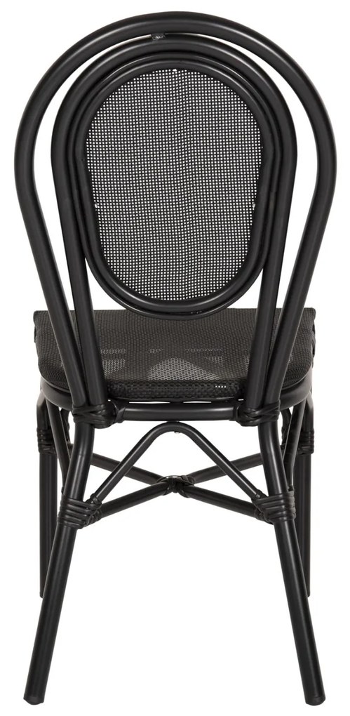Καρέκλα TRENT C5052 Αλουμινίου Bamboo Look με Textline Μαύρη 45x57x88 εκ. 45x57x88 εκ.