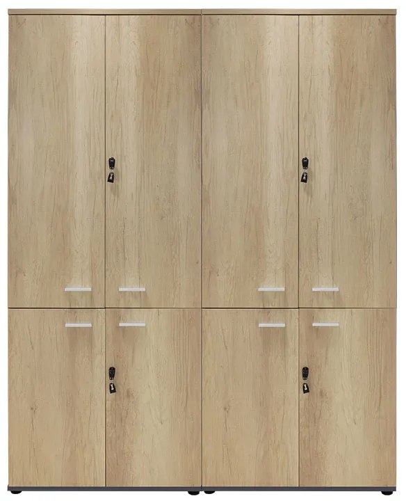 Nτουλάπα γραφείου τετράφυλλη Lotus pakoworld χρώμα φυσικό-ανθρακί 160x40x200εκ