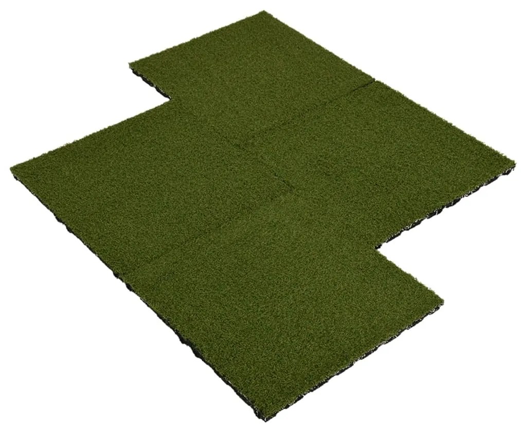 vidaXL Πλακάκια Συνθετικού Χλοοτάπητα 8 τεμ. 50x50x2,5 εκ. Καουτσούκ