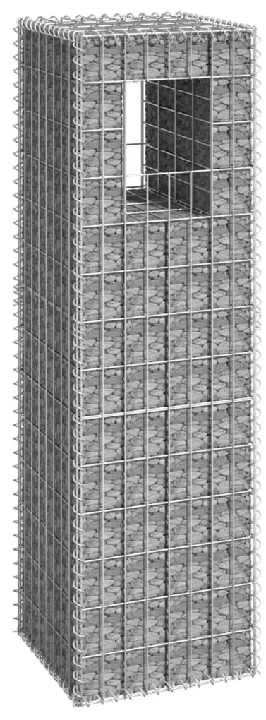 vidaXL Συρματοκιβώτιο Στύλος 40 x 40 x 140 εκ. Σιδερένιο