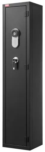 VEVOR Gun Safe, Heavy Duty Cold-Rolled Steel Fireproof Rifle Cabinet with Fingerprint, Digital Keypad &amp; Key, Large Long Gun Cabinet with Magazine and LED, Adjustable Racks for Rifles, Pistols, Shotgun