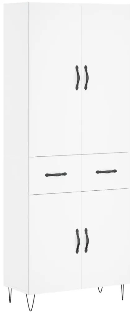 vidaXL Ντουλάπι Λευκό 69,5x34x180 εκ. από Επεξεργασμένο Ξύλο