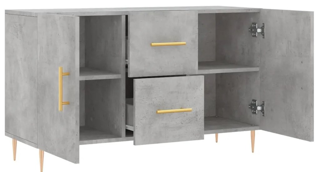 vidaXL Ντουλάπι Γκρι Σκυροδέματος 100 x 36 x 60 εκ. Επεξεργασμένο Ξύλο