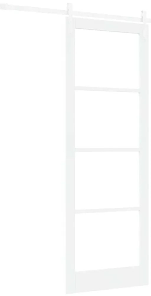vidaXL Συρόμενη Πόρτα Λευκό 83 x 232 εκ. Μασίφ ξύλο πεύκου