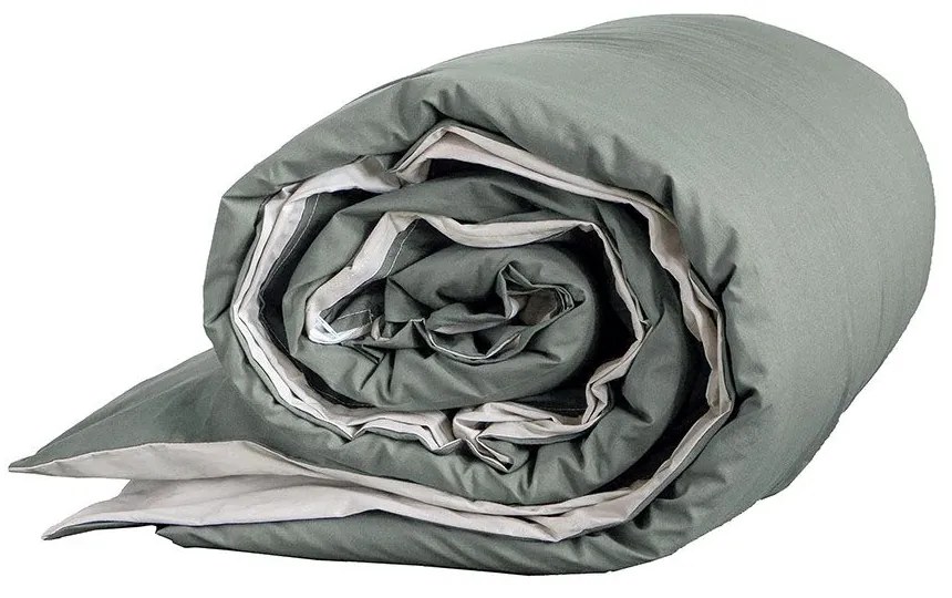 Παπλωματοθήκη Colors Oat Beige-Rock Green Nima Μονό 160x240cm 100% Βαμβάκι