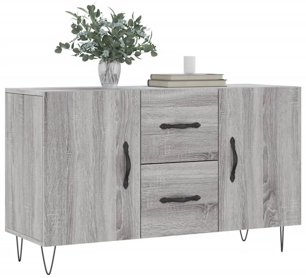 vidaXL Μπουφές Γκρι Sonoma 100 x 36 x 60 εκ. από Επεξεργασμένο Ξύλο
