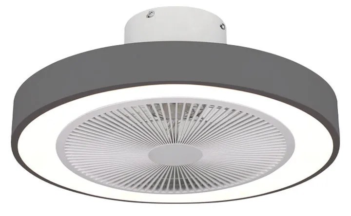 Ανεμιστήρας Οροφής Halo Flow 15W Με CCT LED Φωτισμό 45W Τηλεχειριστήριο Γκρι 50cm Estia 06-30162
