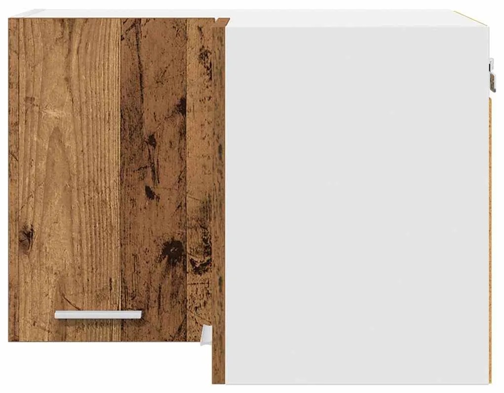 vidaXL Κρεμαστό ντουλάπι Παλαιό Ξύλο και Λευκό 57 x 57 x 40 εκ.
