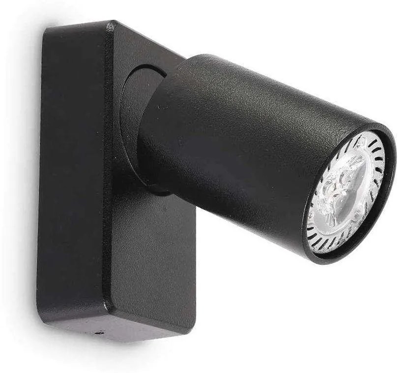 Φωτιστικό Τοίχου-Απλίκα Rudy 229010 7x13x9/11,5cm 1xGU10 35W Black Ideal Lux