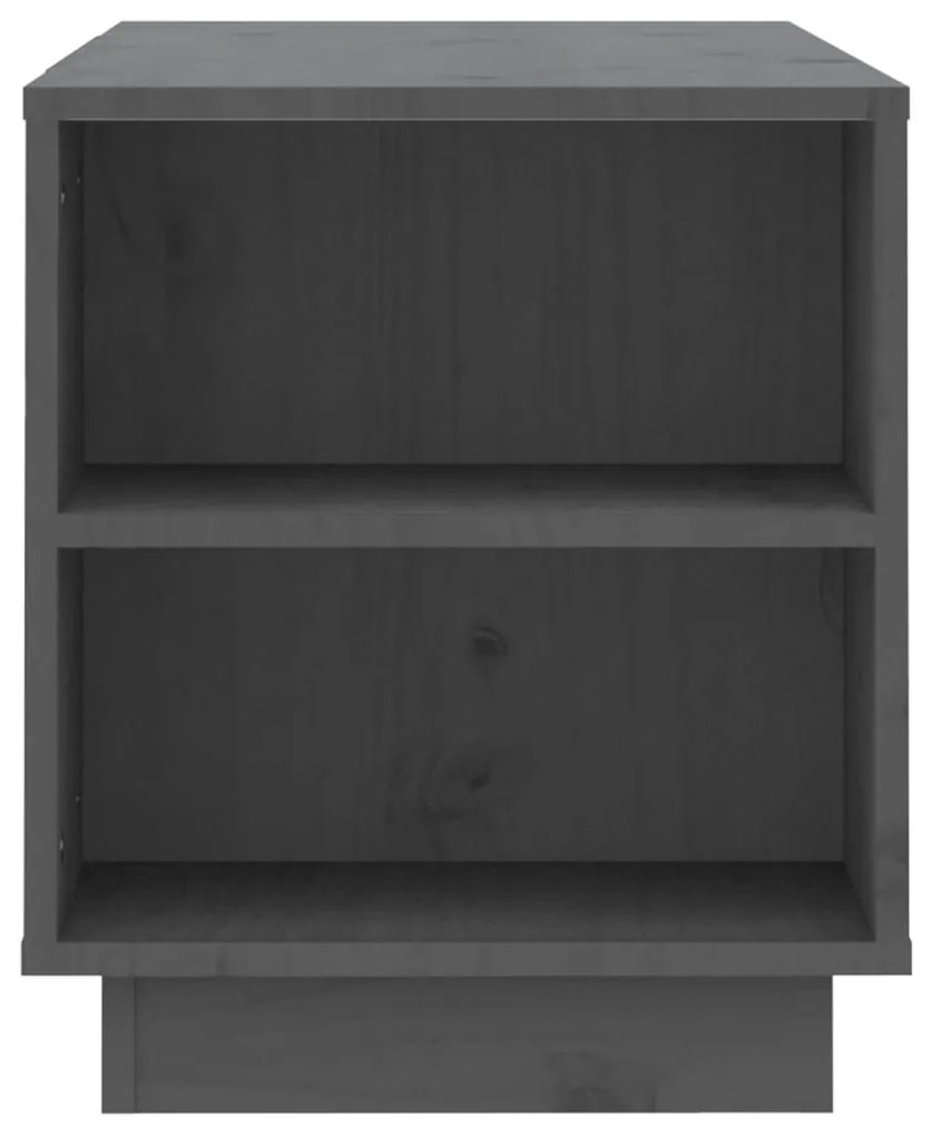 vidaXL Έπιπλο Τηλεόρασης Γκρι 110x35x40,5 εκ. από Μασίφ Ξύλο Πεύκου
