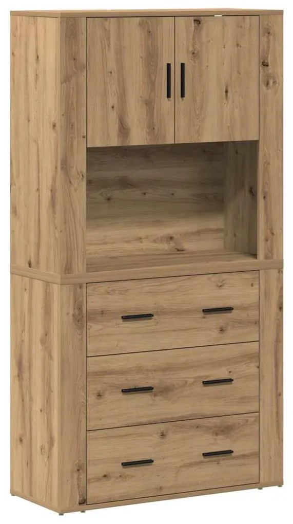 vidaXL Μπουφές artisan δρυς 80 x 33 x 150 εκ Επεξεργασμένο ξύλο