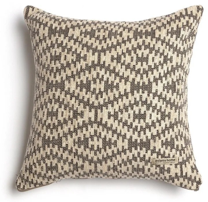 Μαξιλαροθήκη Διακοσμητική Akritas Classic Beige-Sand Aslanis Home 45X45 Βαμβάκι-Chenille
