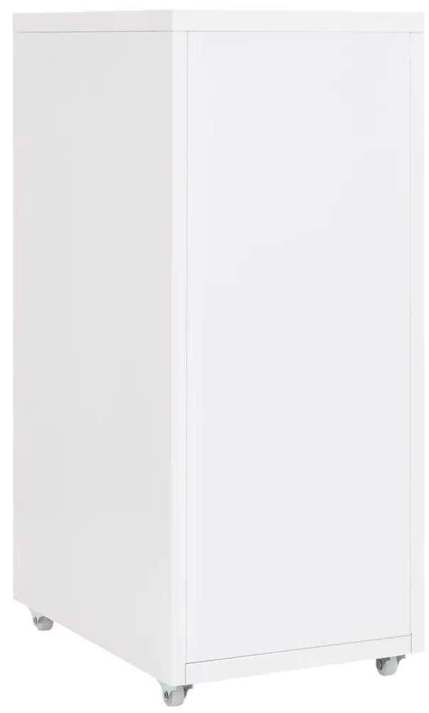 vidaXL Αρχειοθήκη Φορητή Λευκή 28 x 41 x 69 εκ. Μεταλλική
