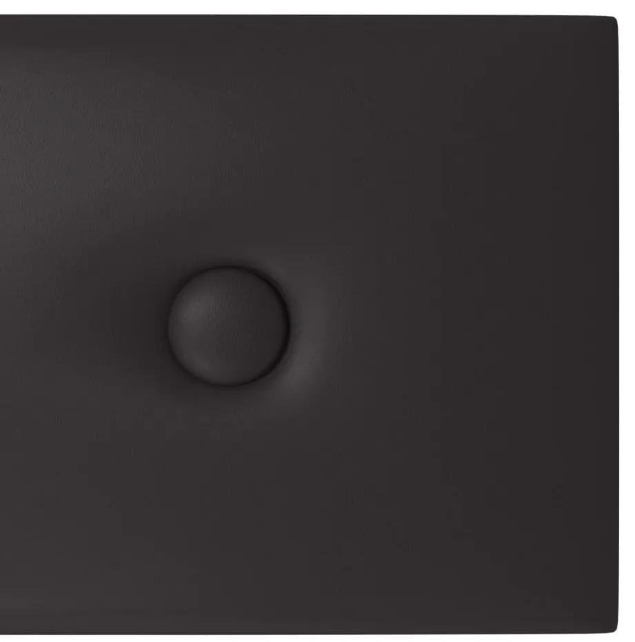 Πάνελ Τοίχου 12 τεμ. Μαύρα 90 x 15 εκ. 1,62 μ² Συνθετικό Δέρμα - Μαύρο