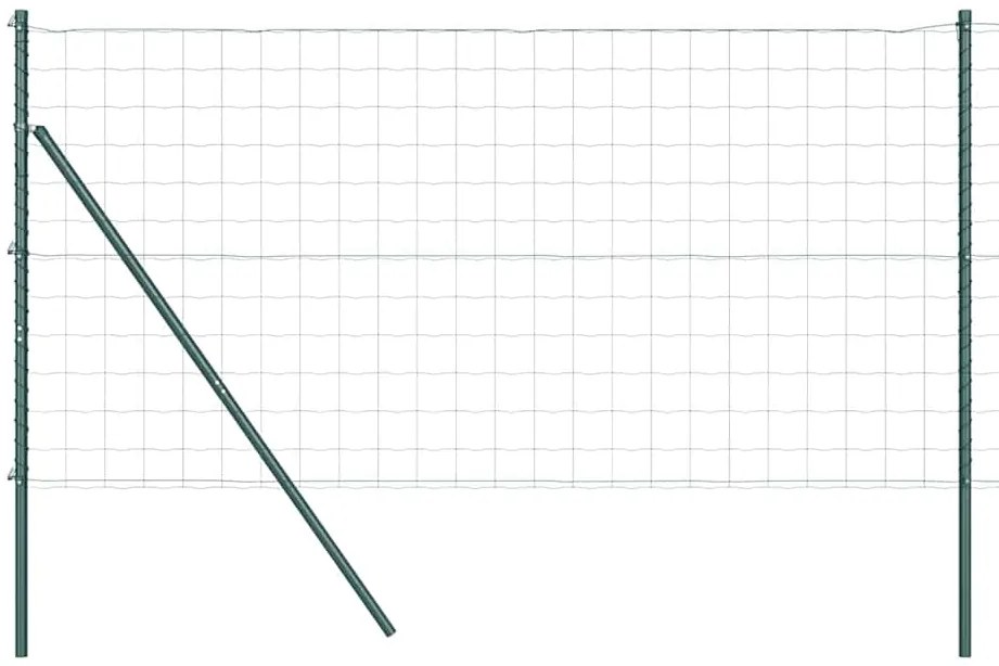 vidaXL Φράχτης με Στήλες. Πράσινο 1.2 x 25 m Ατσάλι