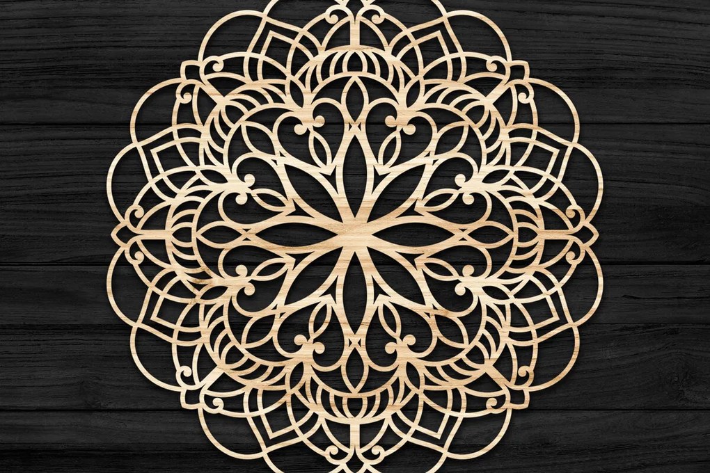 Intra απο ξύλο plywood 3mm-4mm πάχος Τρισδιάστατη Mandala Δίασταση 30x30 cm INTRAFABR-74273045