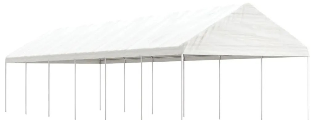 vidaXL Κιόσκι με Τέντα Λευκό 13,38 x 4,08 x 3,22 μ. από Πολυαιθυλένιο