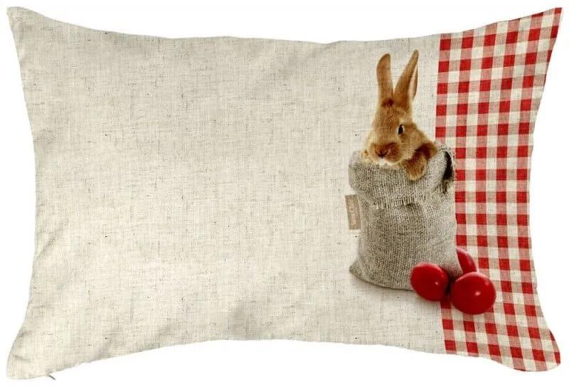 Μαξιλάρι Easter Cushion 04 Με Red-Beige Γέμιση Saint Clair 30Χ45 Πολυέστερ