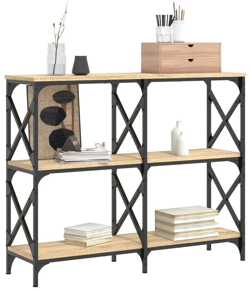 vidaXL Τραπέζι Κονσόλα Sonoma Δρυς 100 x 28 x 80,5 εκ. Επεξεργ. Ξύλο