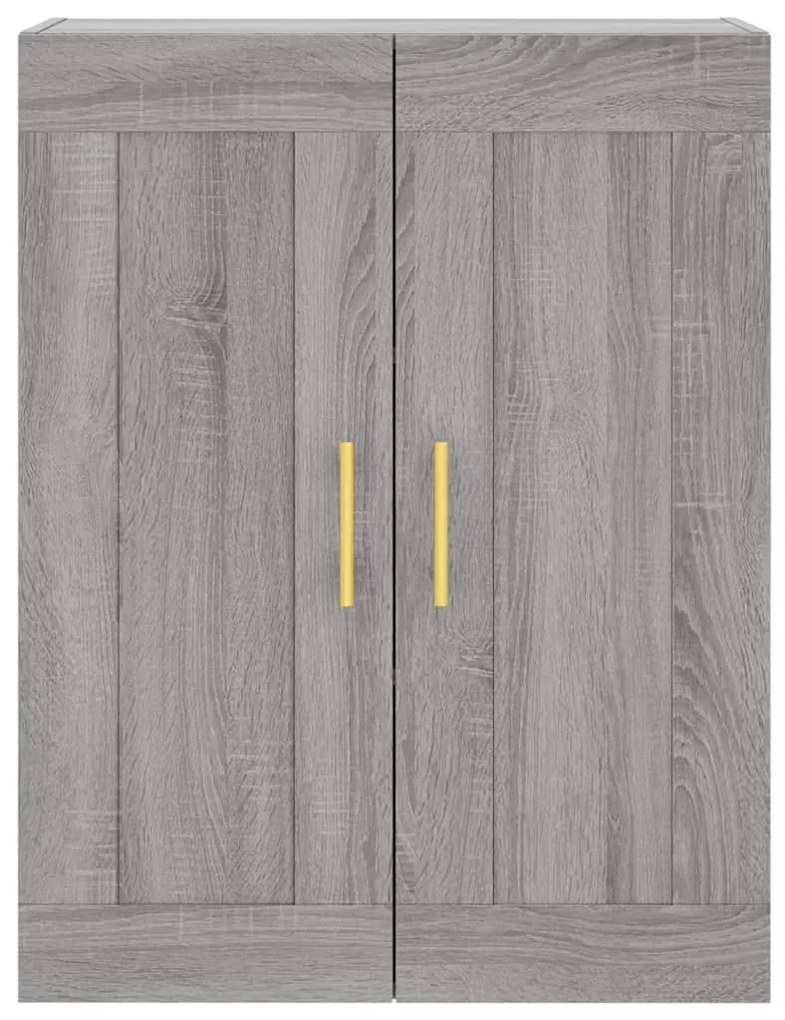 vidaXL Ντουλάπι Γκρι Sonoma 69,5 x 34 x 180 εκ. Επεξεργασμένο Ξύλο