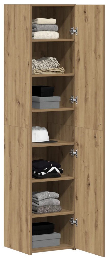 vidaXL Υψηλός μπουφές Artisan Oak 40x42.5x185 cm Επεξεργασμένο ξύλο