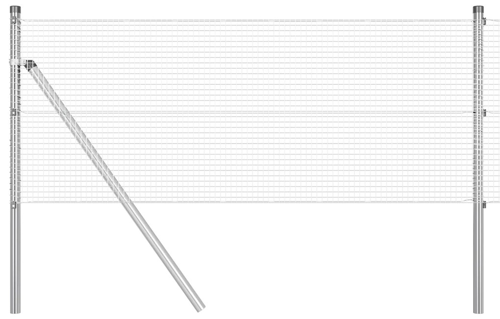 vidaXL Συρματόπλεγμα Συναρμολογημένο 0.6 x 25 m, Γαλβανισμένος Χάλυβας