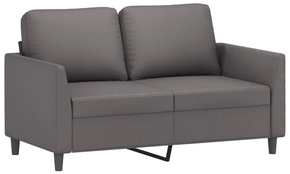 vidaXL Πολυθρόνες Σετ 3 Τεμαχίων Γκρι Συνθετικό Δέρμα με Μαξιλάρια