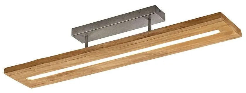 Φωτιστικό Οροφής - Πλαφονιέρα Led Brad 623710130 100x20cm Wood Trio Lighting Μέταλλο,Ξύλο