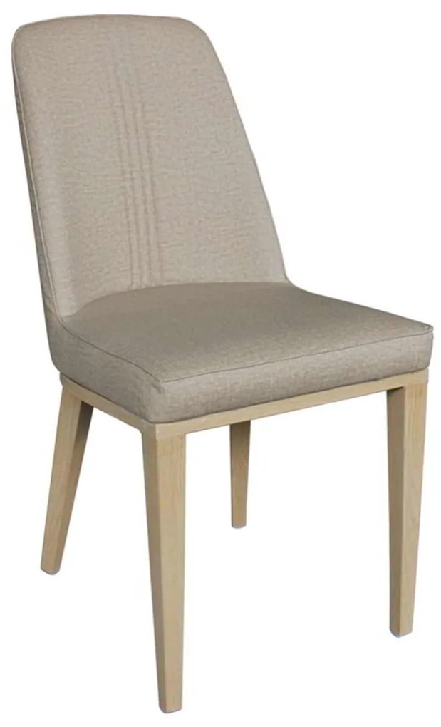 Καρέκλα CASTER Μεταλλική Βαφή Φυσικό/PU Μπέζ 45x60x89cm (Σετ 6 ΤΕΜ)