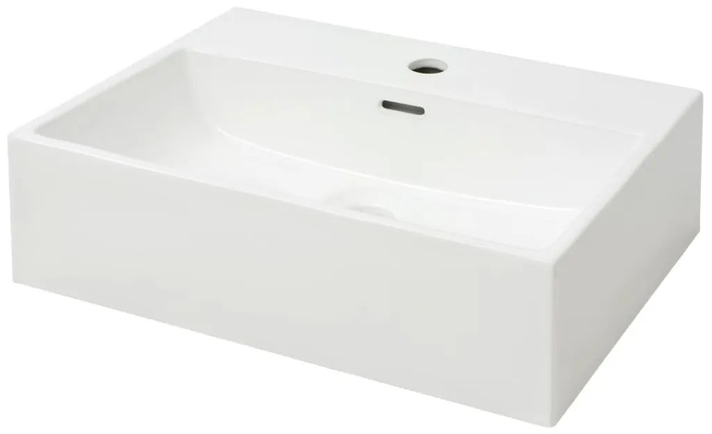 vidaXL Νιπτήρας με Οπή Βρύσης Λευκός 51,5 x 38,5 x 15 εκ. Κεραμικός