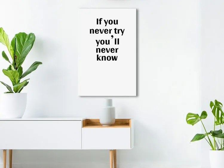 Πίνακας - If You Never Try You'll Never Know (1 Part) Vertical - 40x60