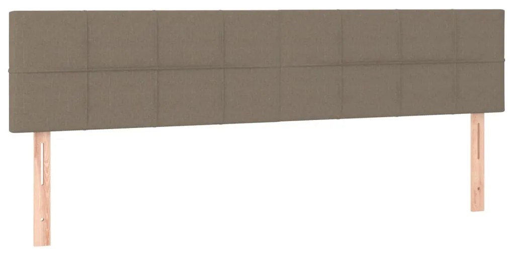 vidaXL Κρεβάτι Boxspring με Στρώμα Taupe 180x200 εκ. Υφασμάτινο