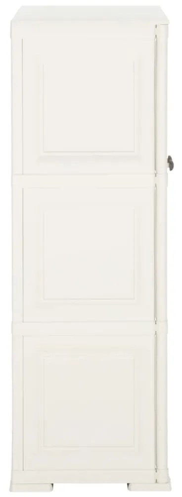 vidaXL Πλαστικό Ντουλάπι Angora Λευκό 79 x 43 x 125εκ. με Σχέδιο Ξύλου