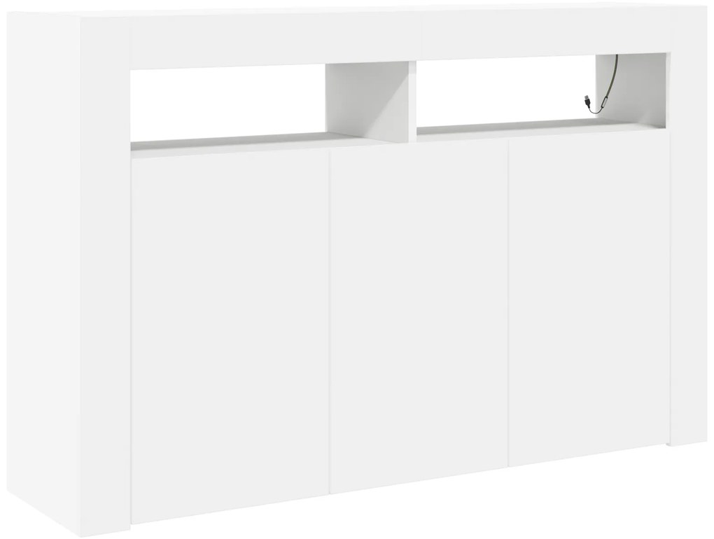 vidaXL Λευκός Μπουφές Λευκός Τεχνητό ξύλο 116 x 30 x 75 εκ Μοντέρνος