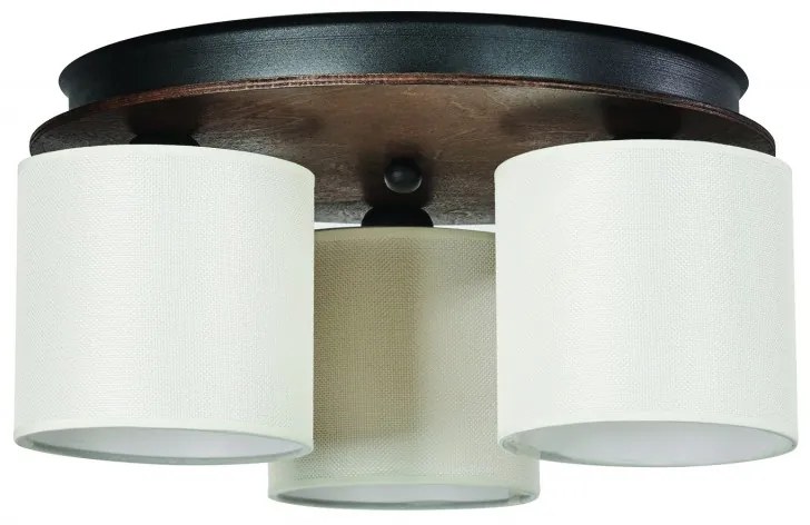 Arkolight Μοντέρνο Φωτιστικό Οροφής Τρίφωτο Φ40xY20cm Καφέ-Μπεζ 2420-2/3
